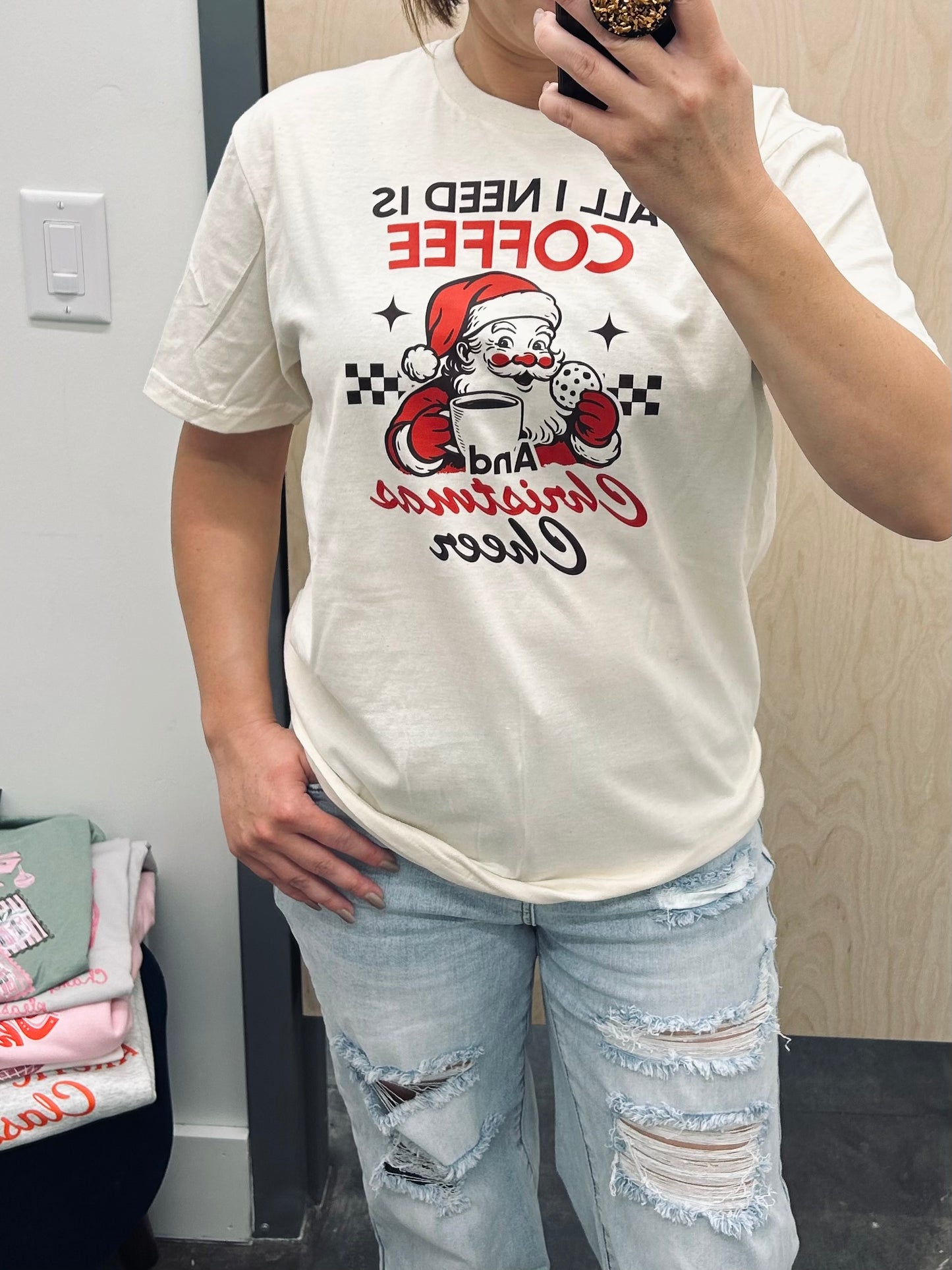Coffee and Christmas Cheer tee