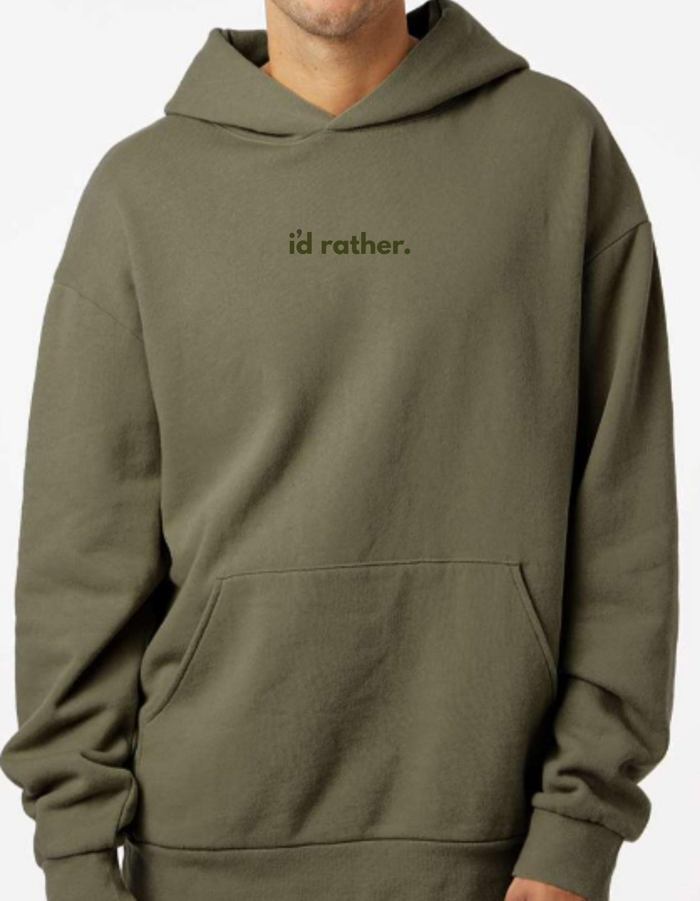 i’d rather not oversized hoodie- multiple colors