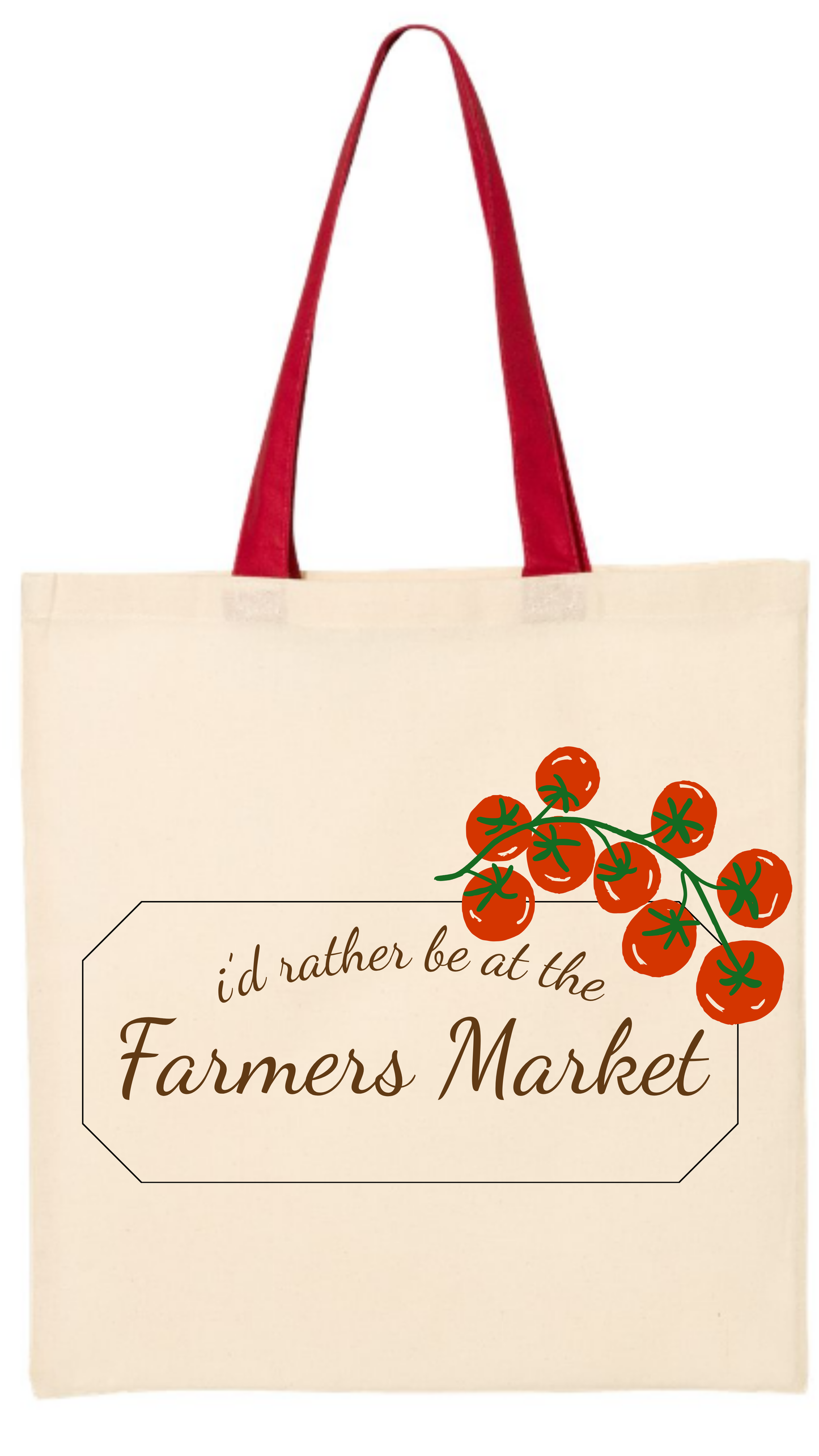 Farmer's Market Canvas tote- tomatoes