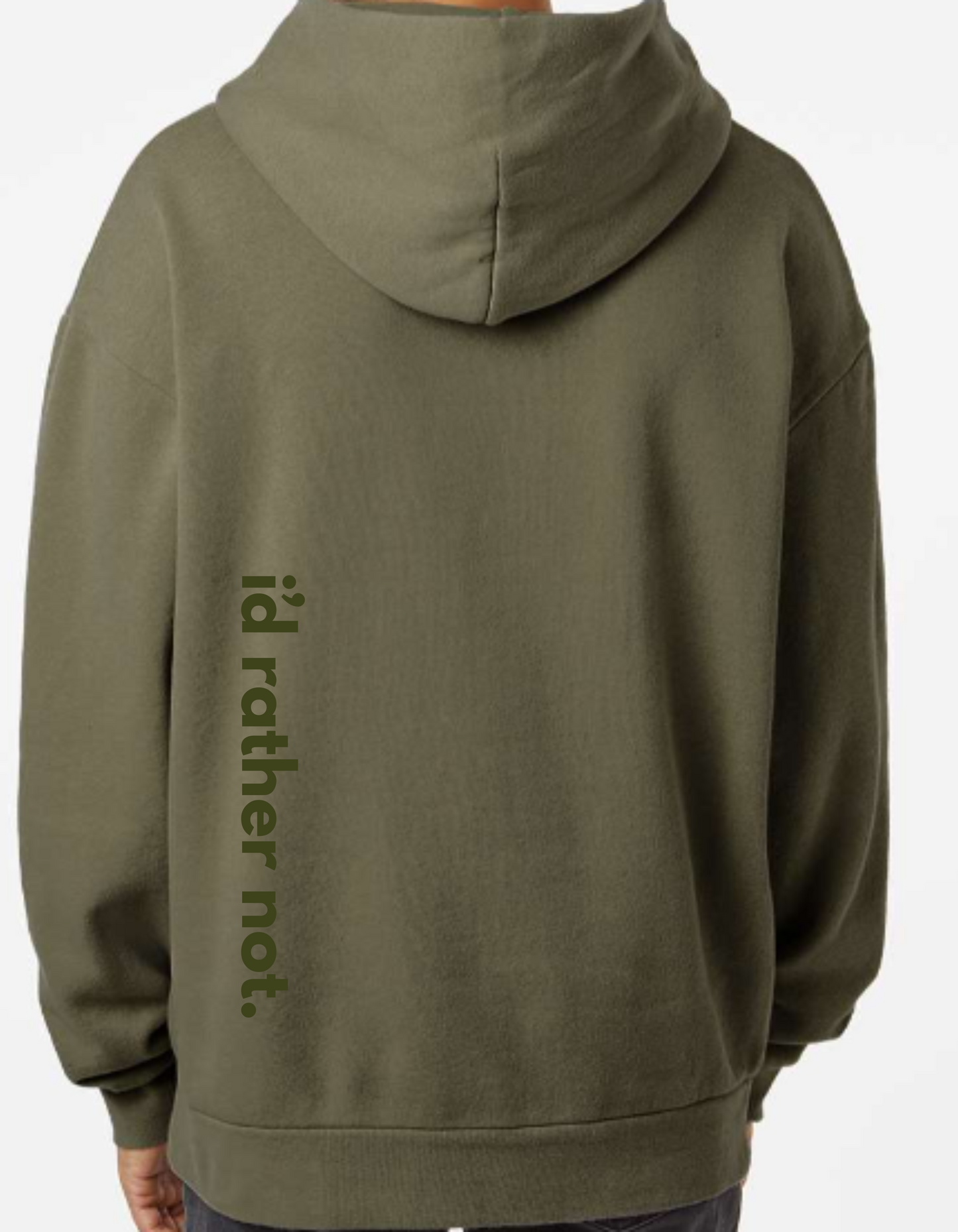 i’d rather not oversized hoodie- multiple colors