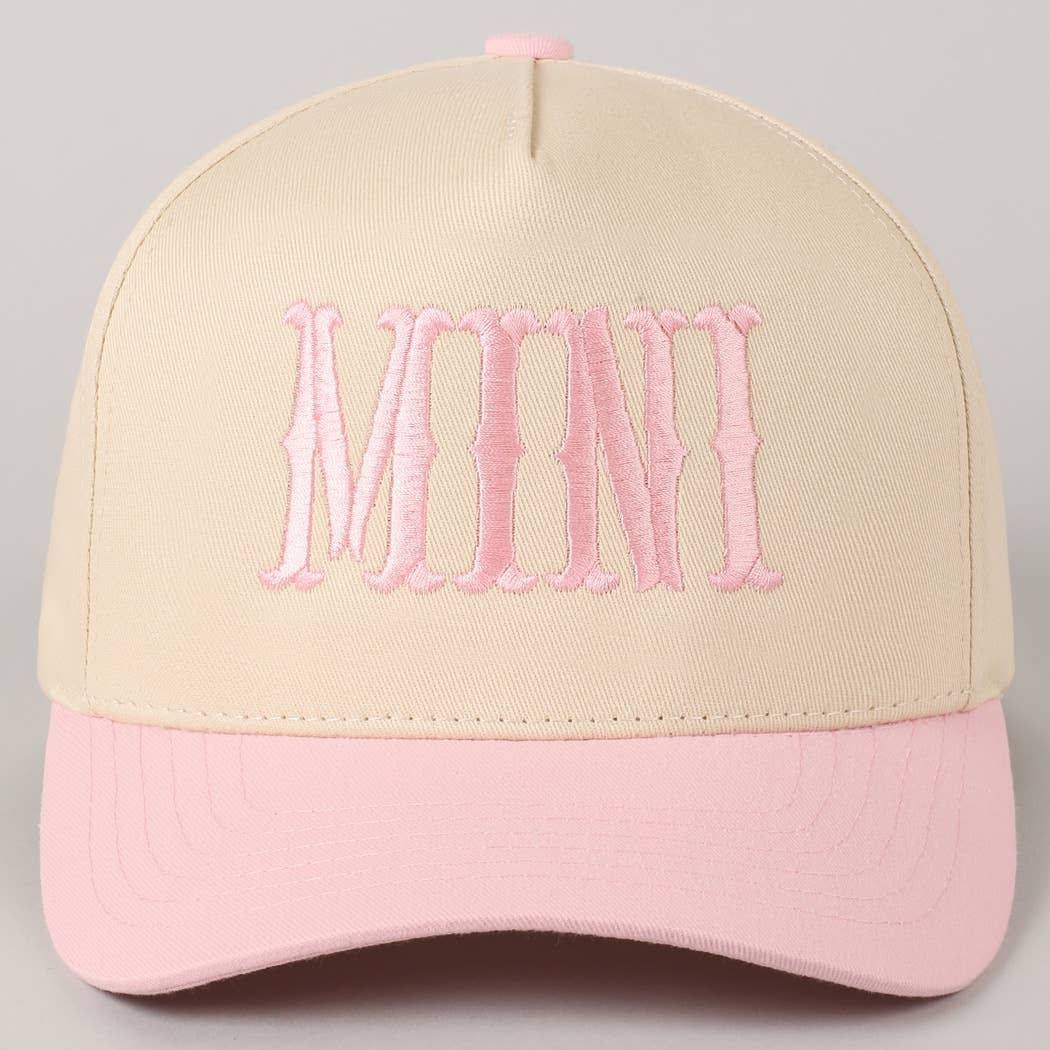 Kids MINI Lettering Embroidery Two-Tone Baseball Cap