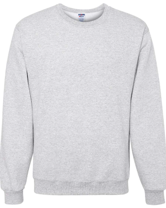 Ash Grey Crew Neck Sweatshirt- must add graphic to cart