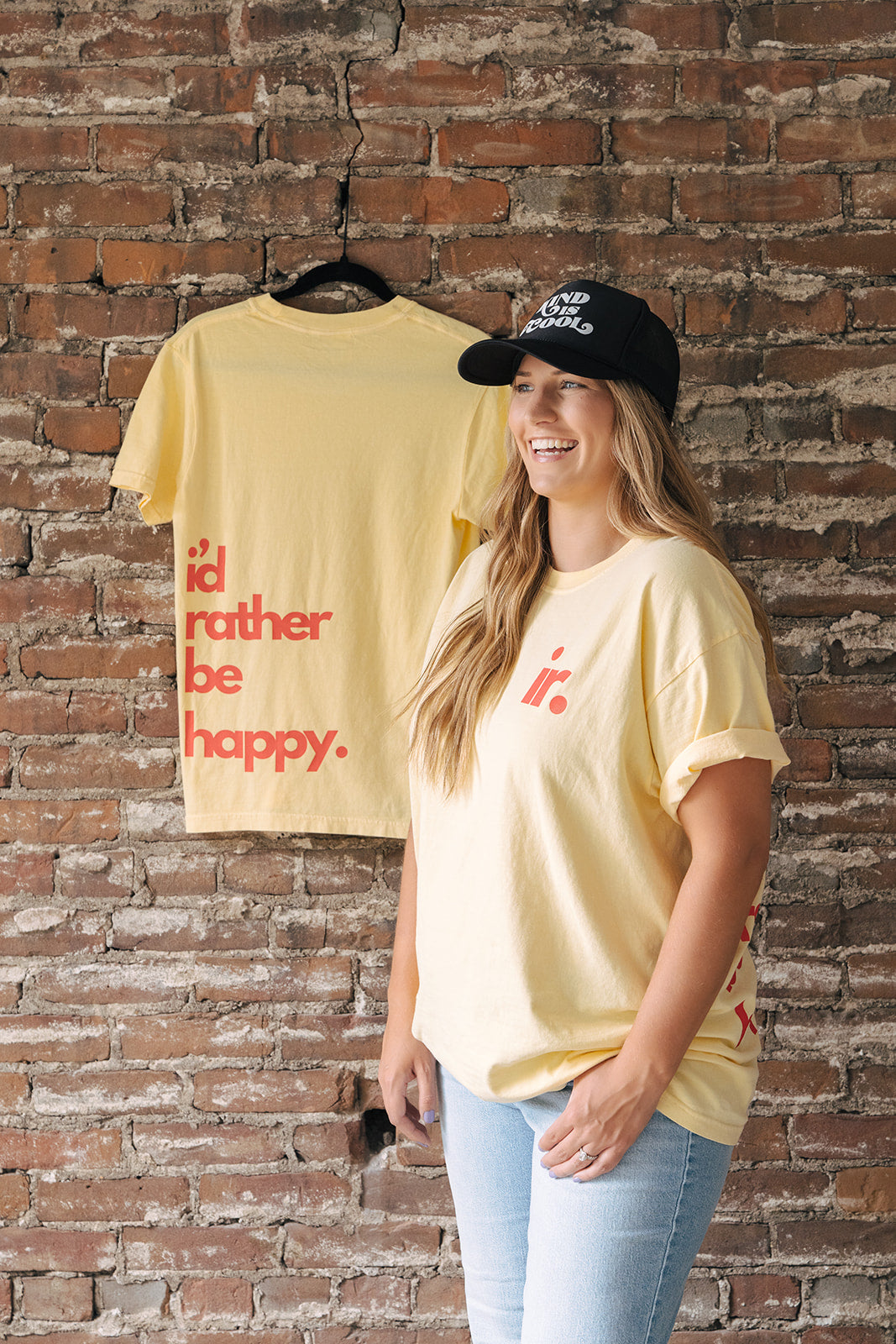 i'd rather be happy tee