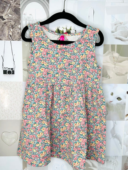 Toddler's Floral Dress w/ Open Back Bow- sizes 2T-6T
