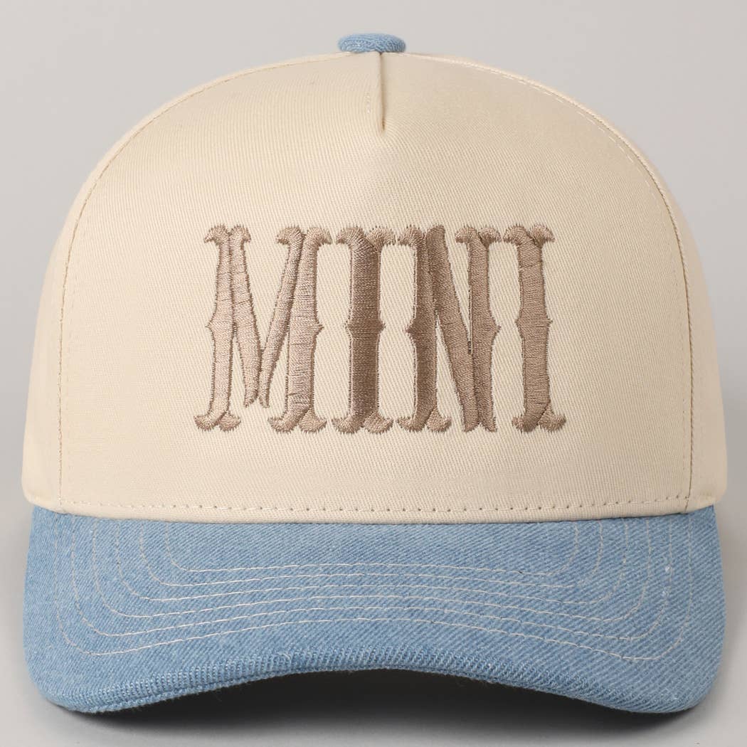 Kids MINI Lettering Embroidery Two-Tone Baseball Cap