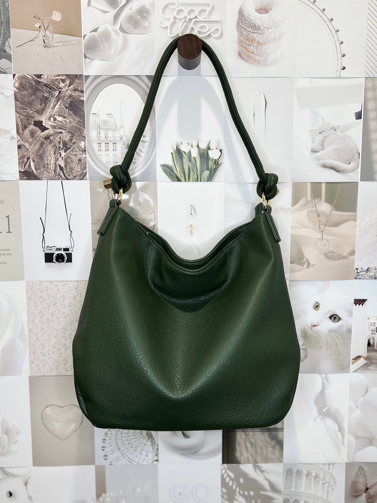 Knotted Strap Slouched Shoulder Bag- Multiple Colors