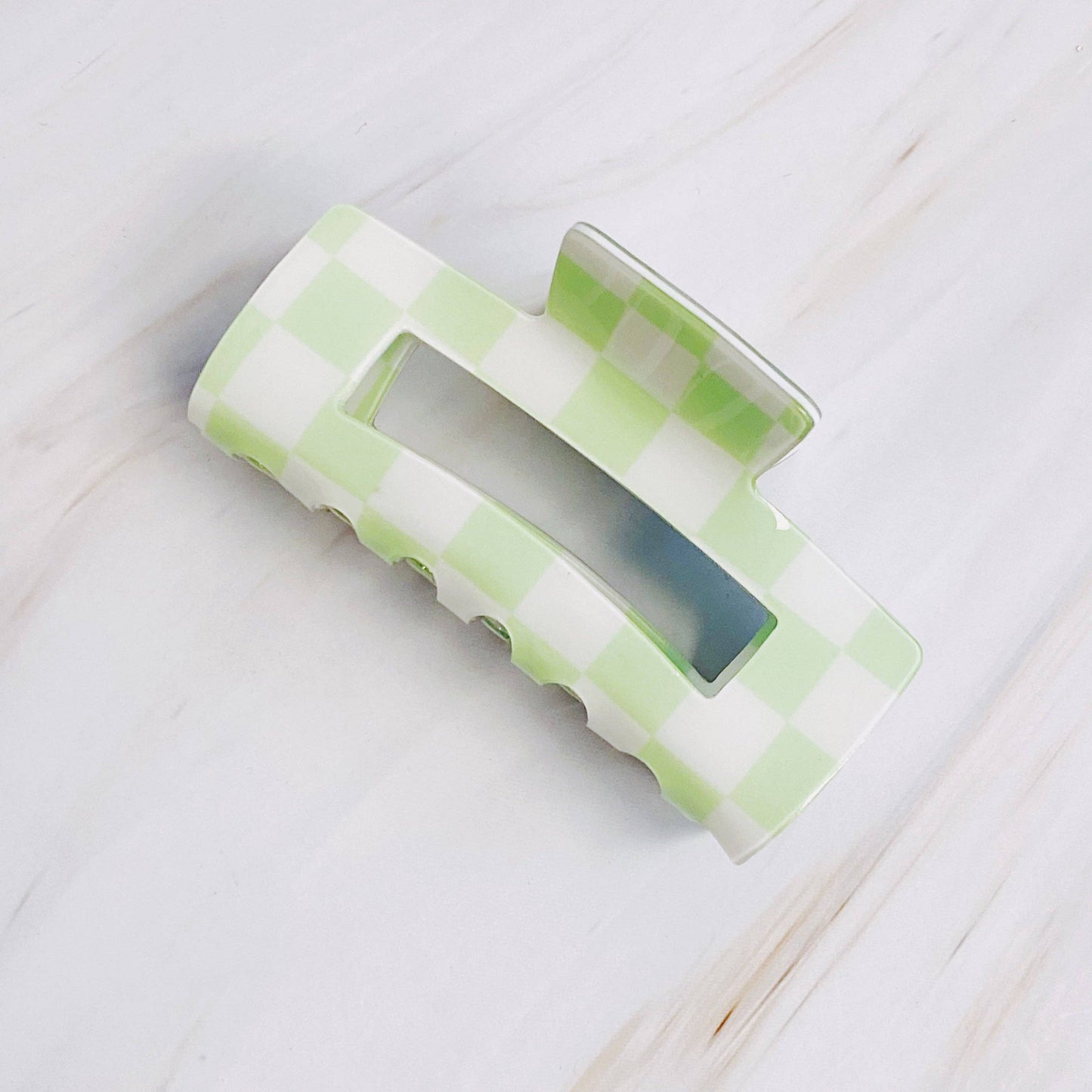 Ellison+Young - Checker Lovers Hair Claw - Green