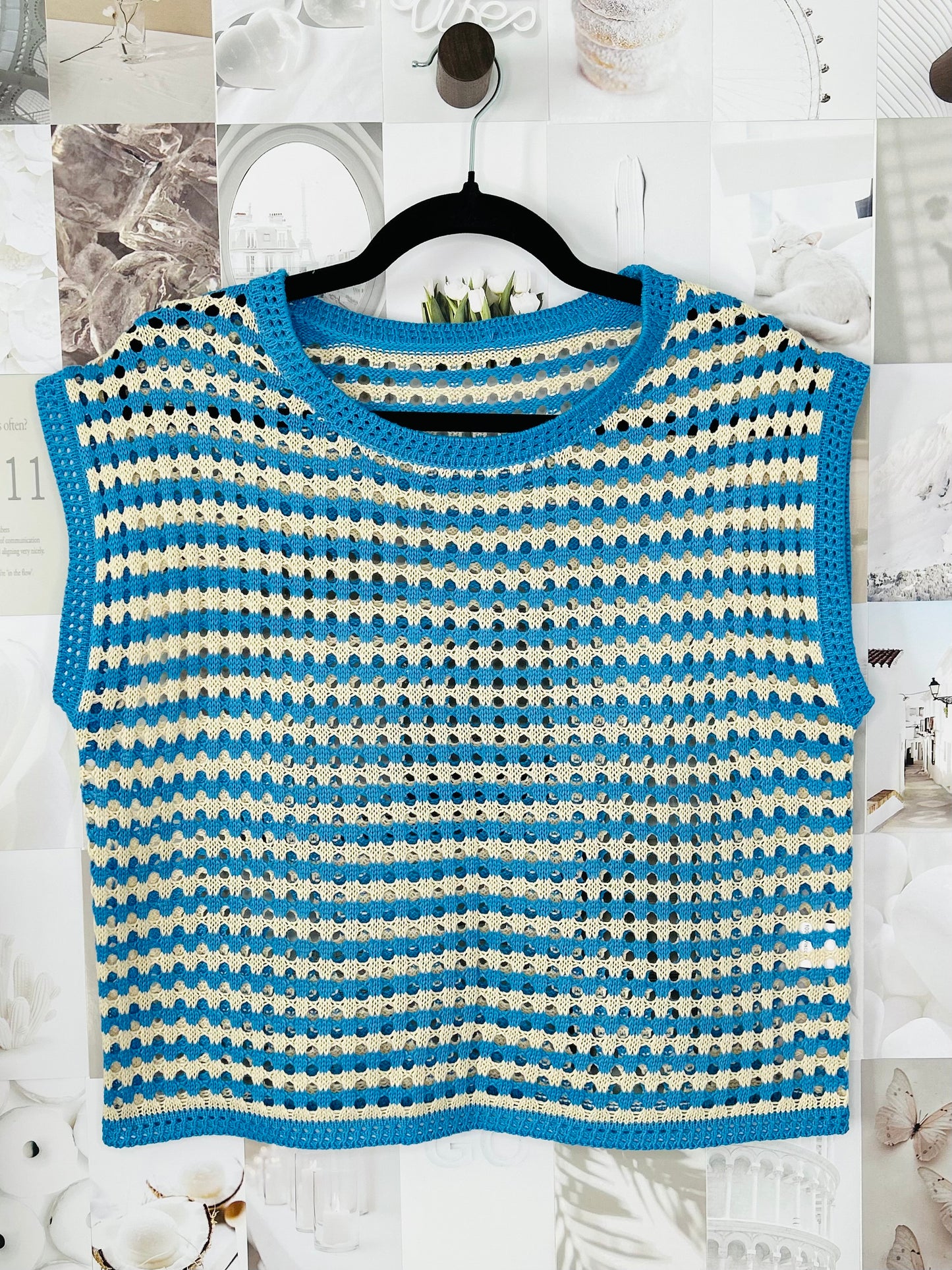 Women’s Striped Knit Short Sleeve Top Casual Summer Tee