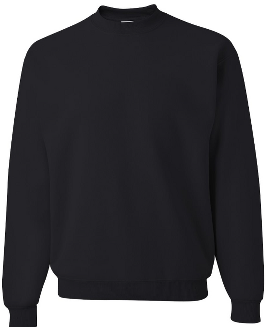 Black Crew Neck Sweatshirt- must add graphic to cart