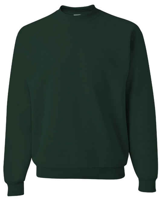 Dark Green Crew Neck Sweatshirt- must add graphic to cart