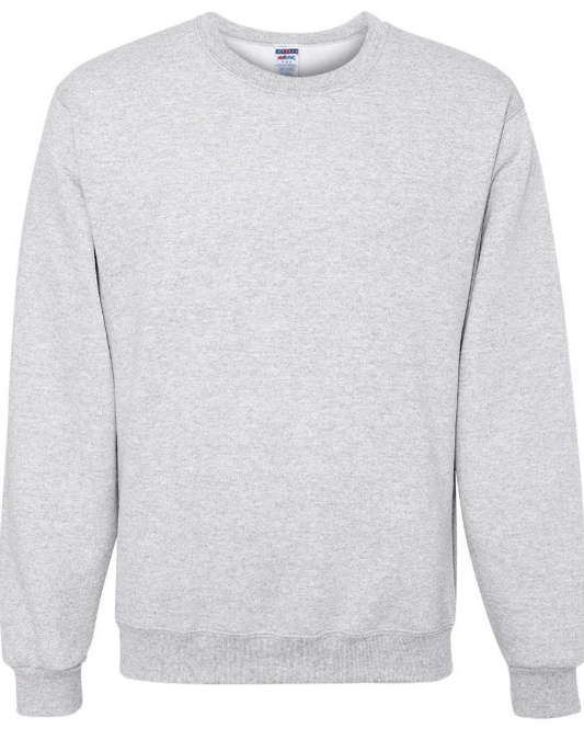 Ash Grey Crew Neck Sweatshirt- must add graphic to cart