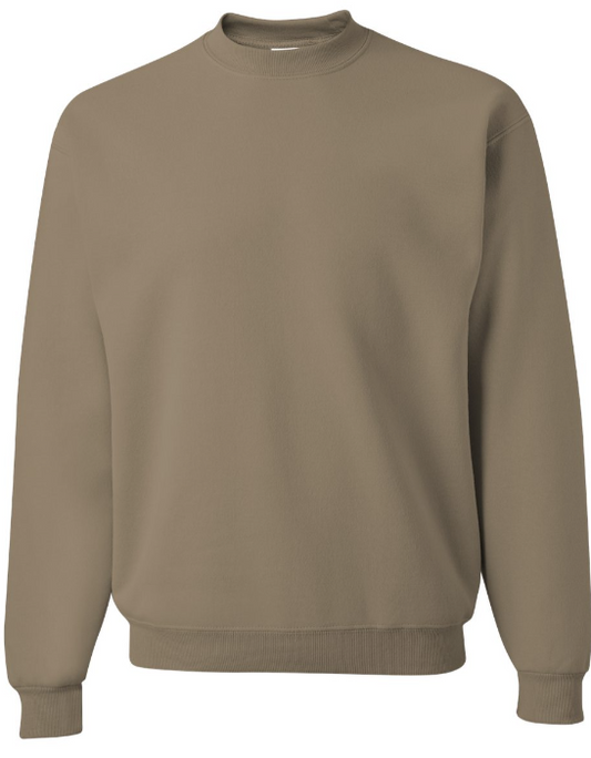 Khaki Crew Neck Sweatshirt- must add graphic to cart