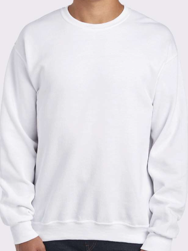 White Crew Neck Sweatshirt- must add graphic to cart